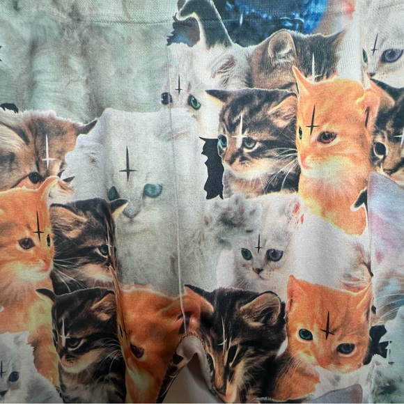 Satanic Inverted Cross Cat Leggings (S) - Picture 4 of 8